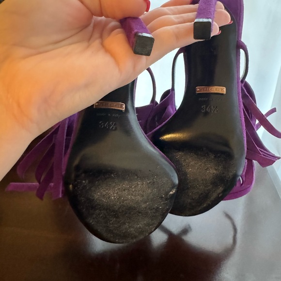 Authentic Gucci heels Sz 34.5 . Deep purple . - Picture 6 of 8